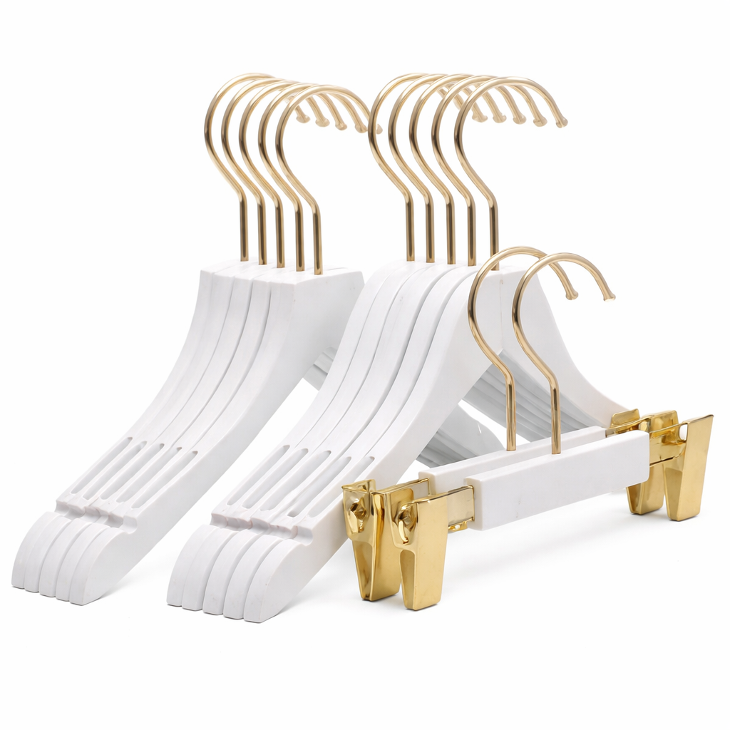 Evrin - White Hanger Set with Clips