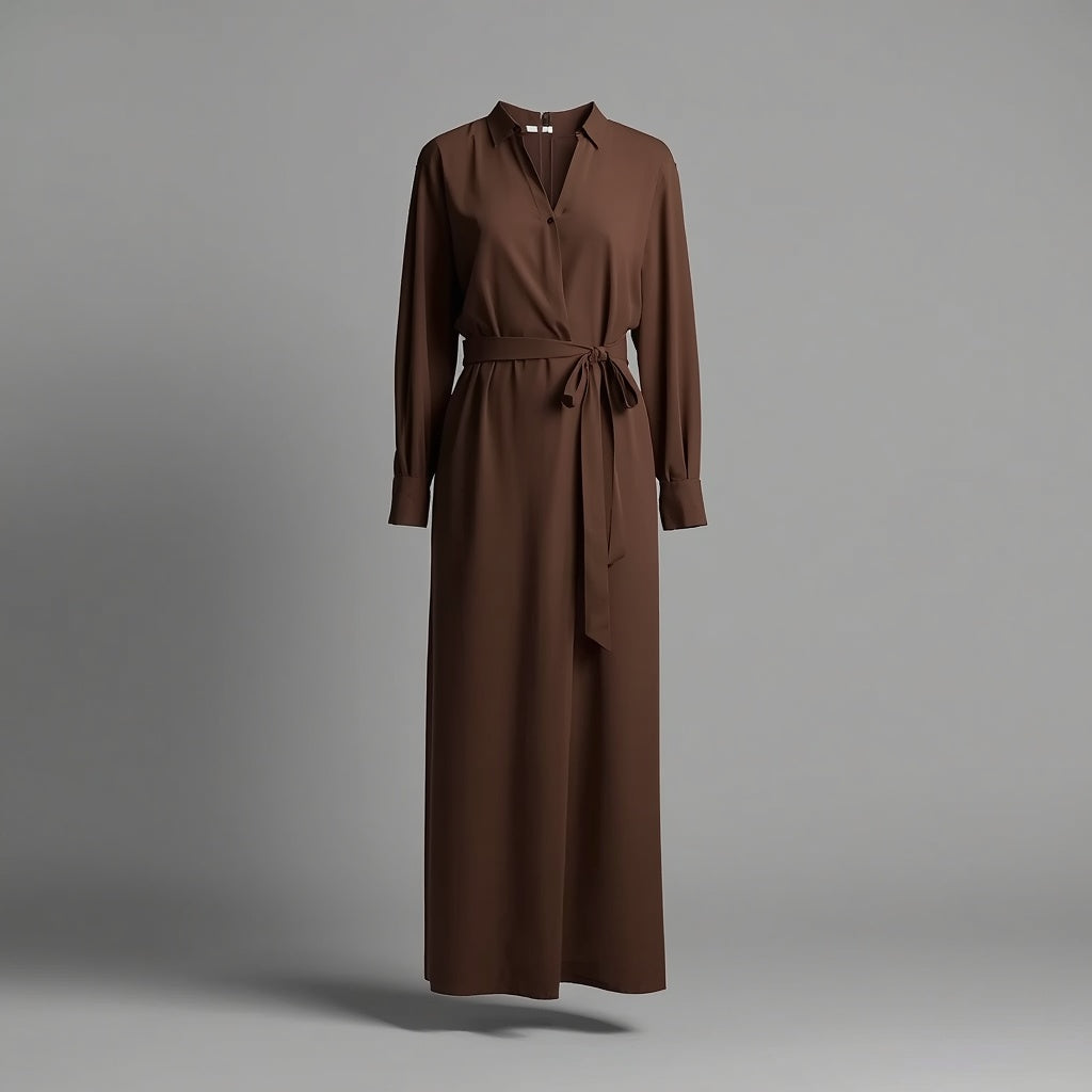 Mariana Brown Midi Dress