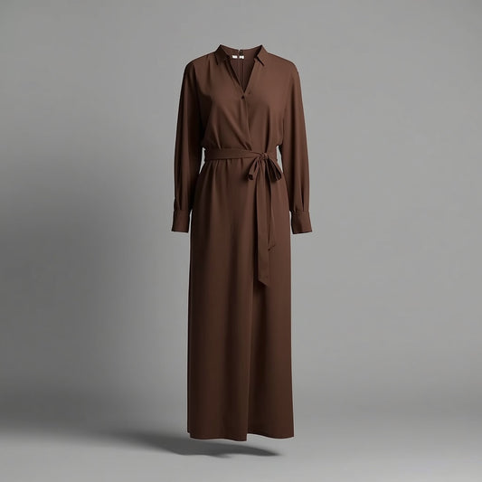 Mariana Brown Midi Dress